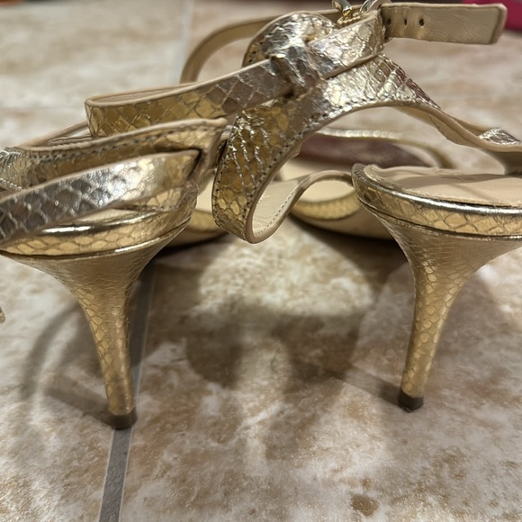 Michael by Michael Kors Two Inch Heels in Gold and Black - Picture 8 of 8